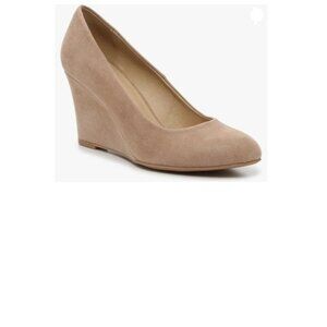 Women's Classic Wedge Pumps Basic Closed Almond Toe Thick High Heels